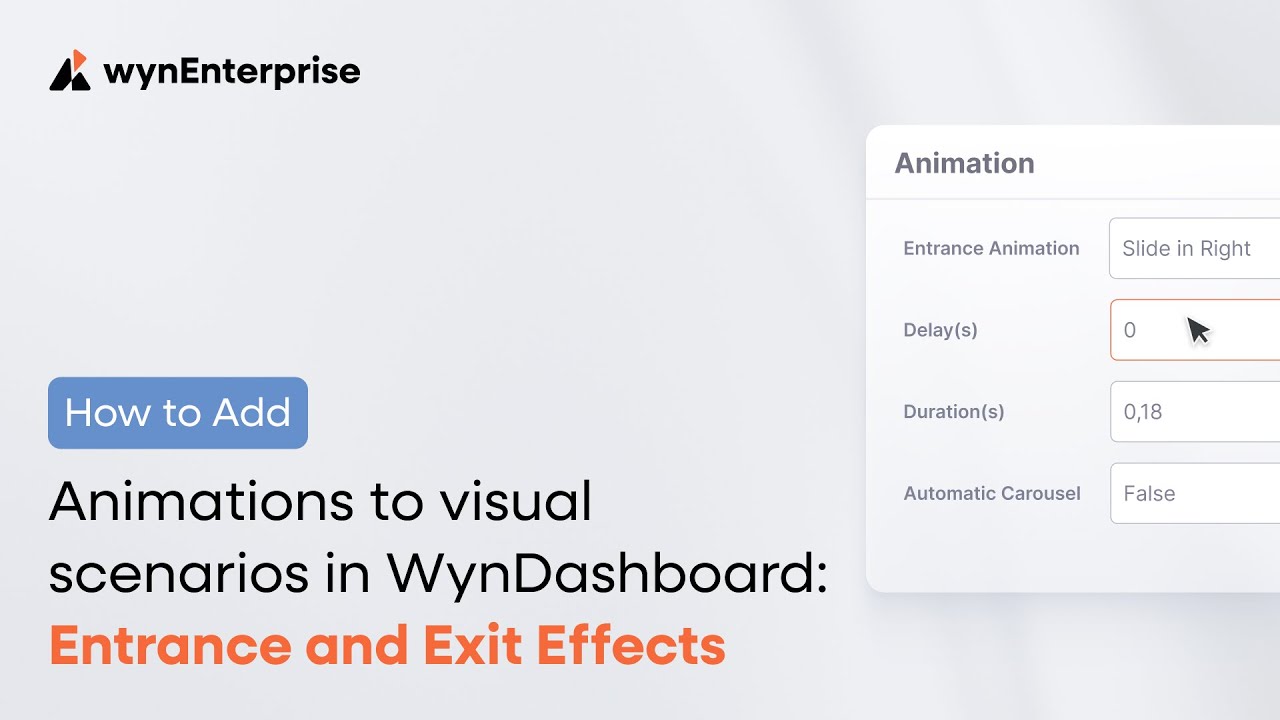 How to Add Animations to Visual Scenarios in WynDashboard: Entrance and Exit Effects
