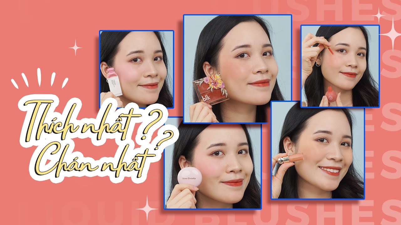 Má hồng dạng kem THÍCH NHẤT và CHÁN NHẤT!!! Glossier, Sunnies Face, Em Cosmetics, Rare Beauty