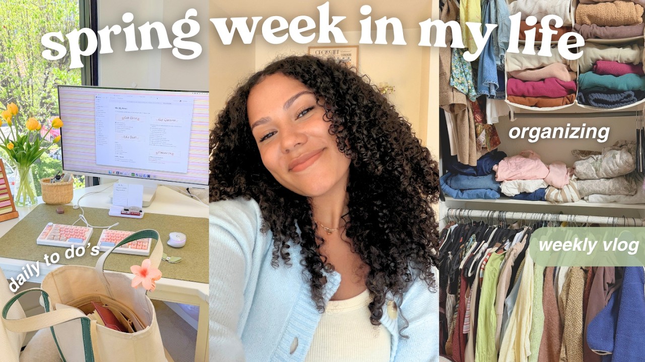 🌷SPRING vlog🌷 decluttering, reorganizing, & catching up!