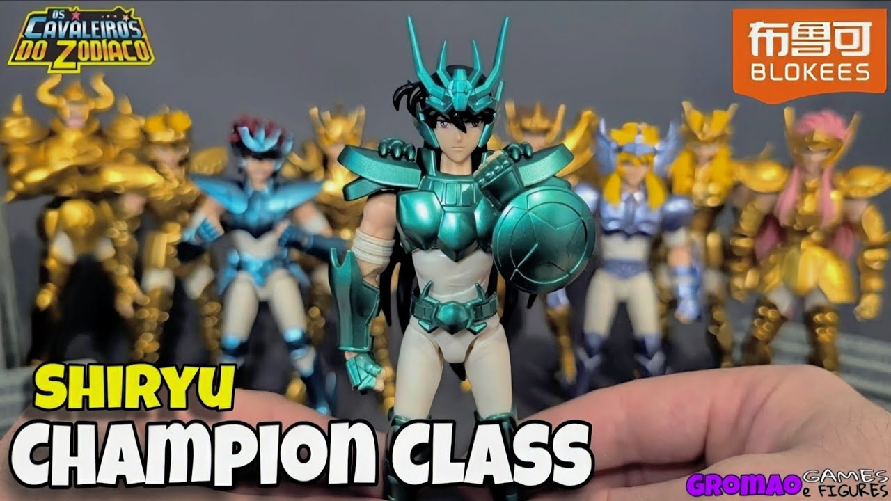 🇧🇷 Shiryu de Dragão Champion Class da Blokees. Action Figures dos Cavaleiros do Zodíaco 💥 Lançamento
