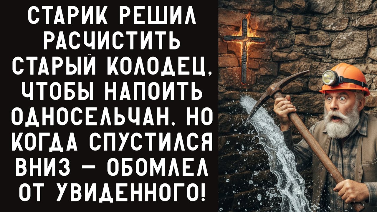 СТАРИК РЕШИЛ РАСЧИСТИТЬ  КОЛОДЕЦ, ЧТОБЫ НАПОИТЬ ОДНОСЕЛЬЧАН, НО КОГДА СПУСТИЛСЯ ВНИЗ, ТО … ОБОМЛЕЛ!