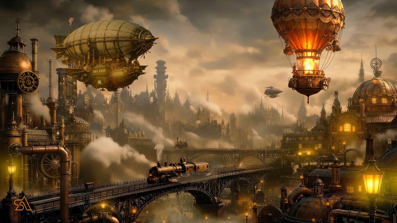 Aetherfall Prime | Steampunk City Ambience, Victorian Sci-Fi Soundscape