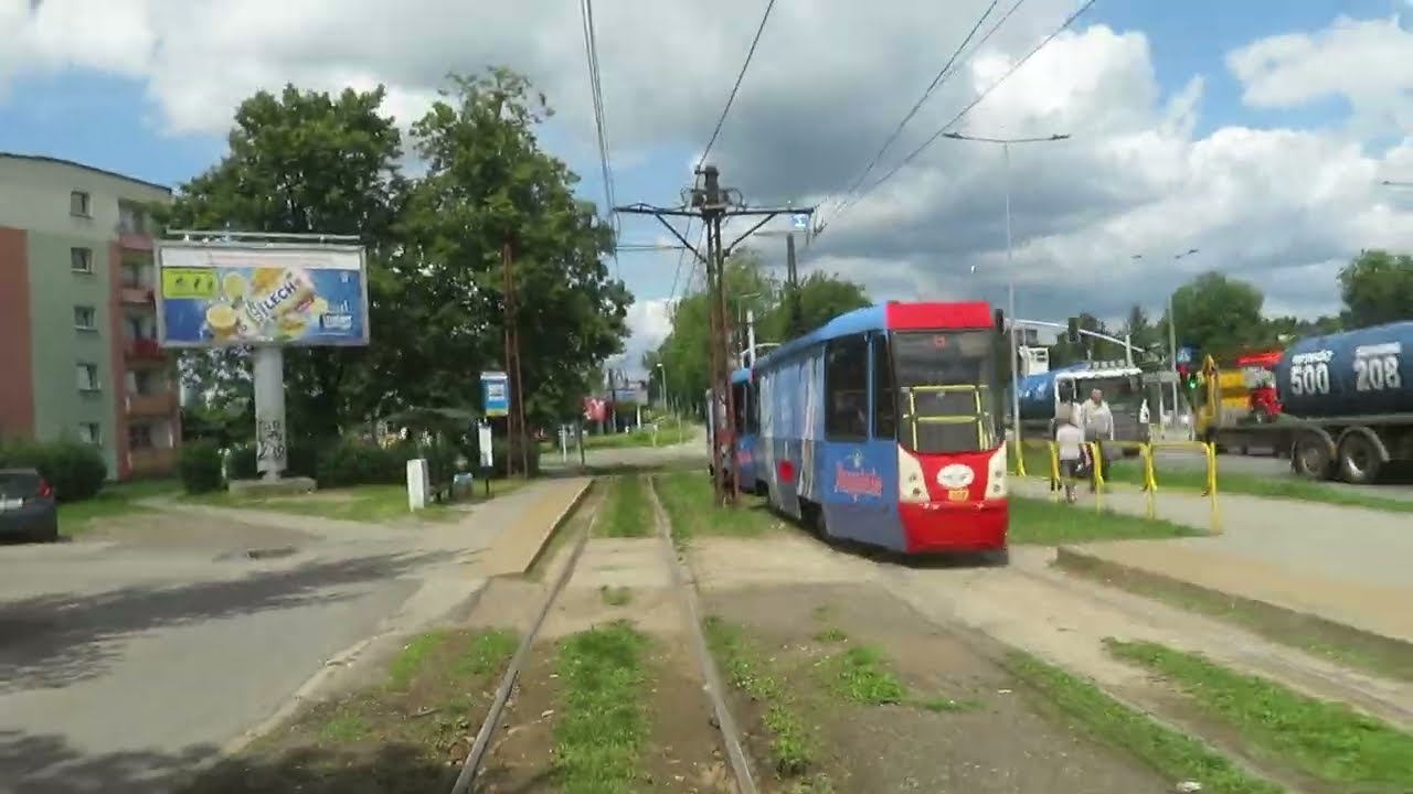 Tramwaje Śląskie - Linia 19 : Bytom Stroszek Zajezdnia  - Katowice Plac Wolności [ 06.2022 ]