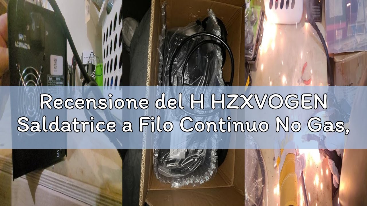 Recensione del H HZXVOGEN Saldatrice a Filo Continuo No Gas, 145A Mini Saldatrice Portatile con 1kg