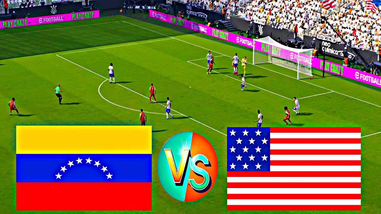 USMNT vs VENEZUELA | 18 Mar 2026 - International Friendly Soccer Match | eFootball 4K Gameplay 