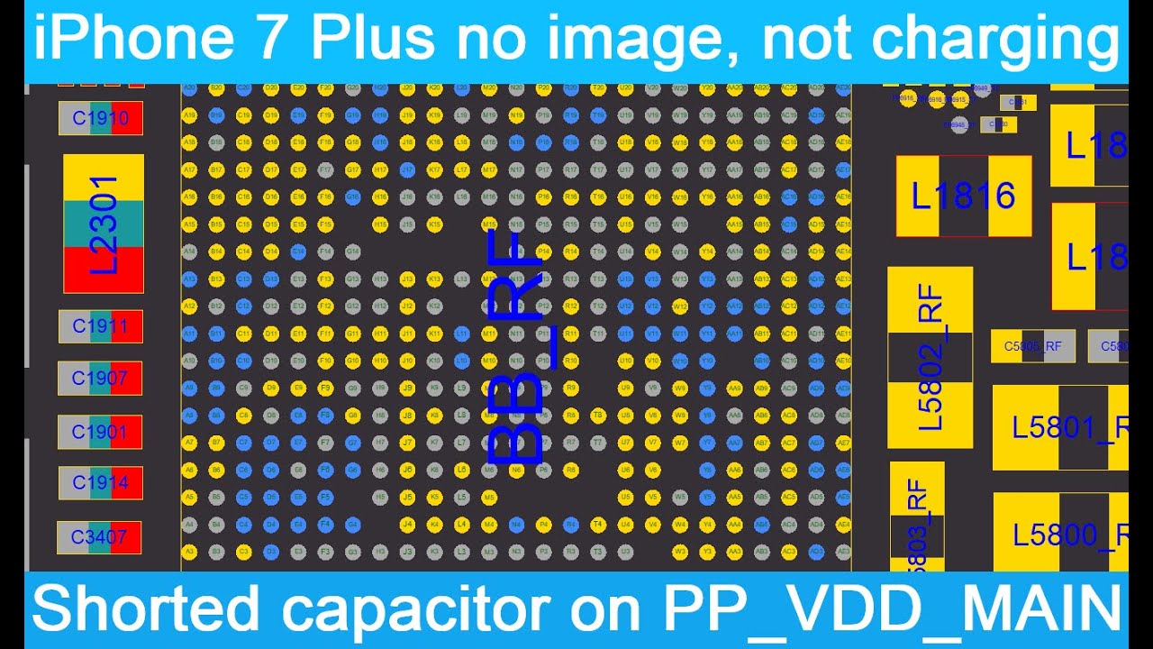 iPhone 7 Plus no power, no image, not charging - shorted PP_VDD_MAIN - Advanced Motherboard Repair