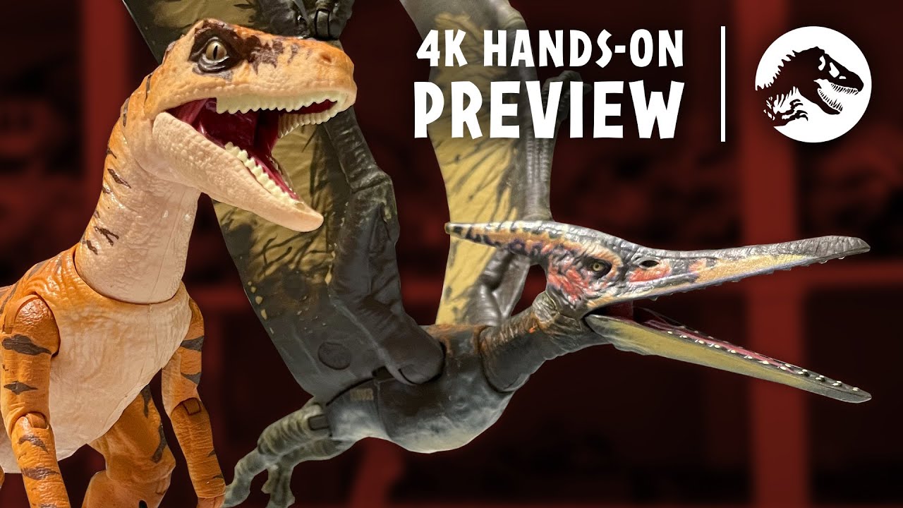 Mattel Amber Collection Tiger Raptor & Pteranodon: 4K Hands-On Toy Preview / collectjurassic.com