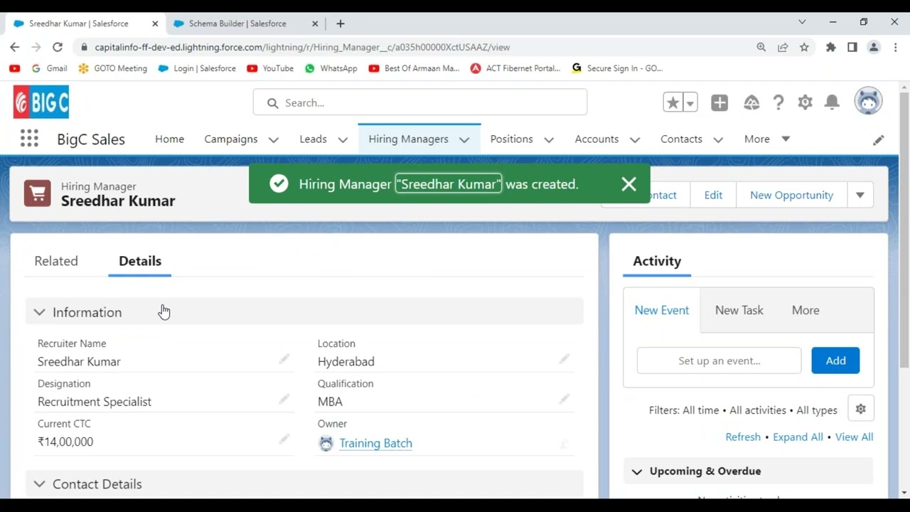 Salesforce Lookup relationship #customclass #coding #salesforce #amity #educational#customobject 