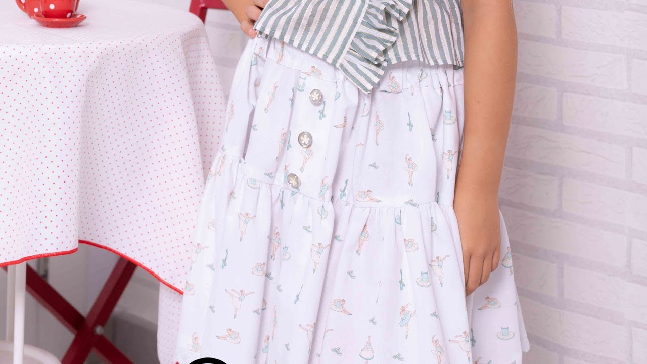 Falda bailarinas con vuelo. REVISTA PATRONES INFANTILES n&ordm; 15