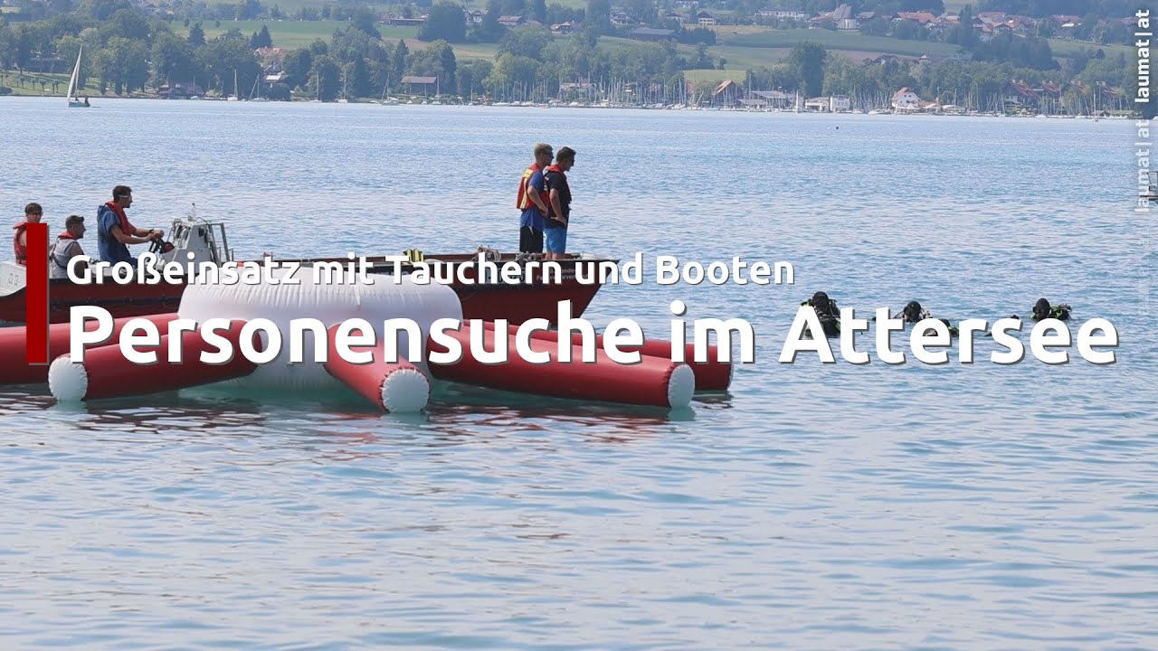 Weyregg am Attersee: Großeinsatz mit Tauchern und Booten bei Suche nach vermisstem Kind im Attersee