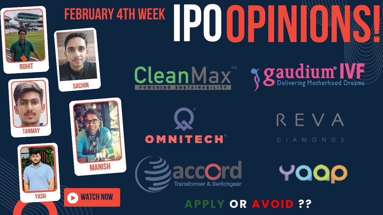 Cleanmax, Omnitech, PNGS Reva & Feb 4th week IPOs - Apply/Avoid? Primary Market Chatter