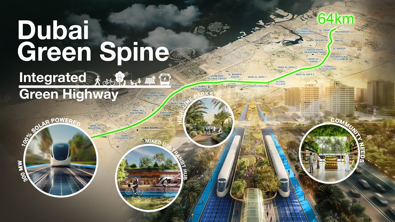 Dubai Green Spine: World's Greenest Highway!