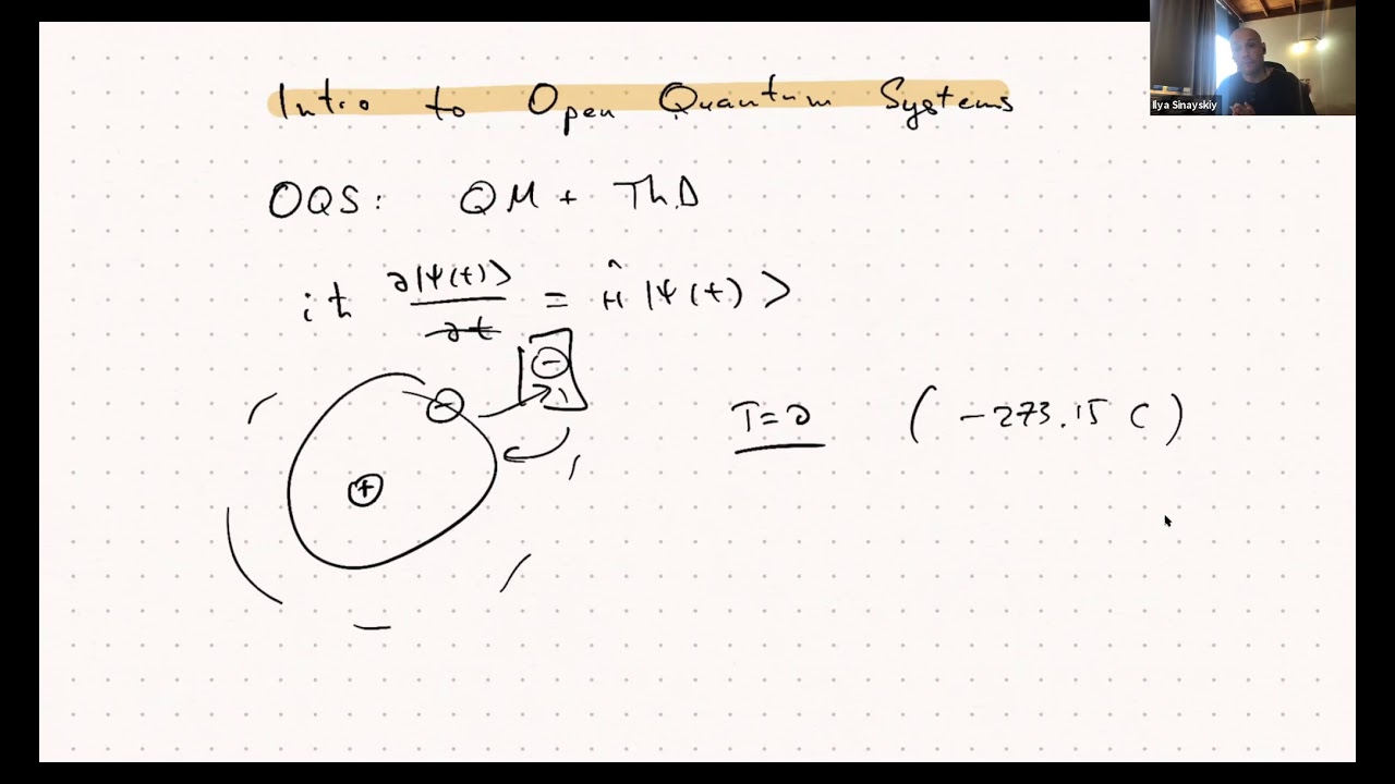 Ilya Sinayskiy: Foundations of Theoretical and Computational Open Quantum Systems, Lecture 1