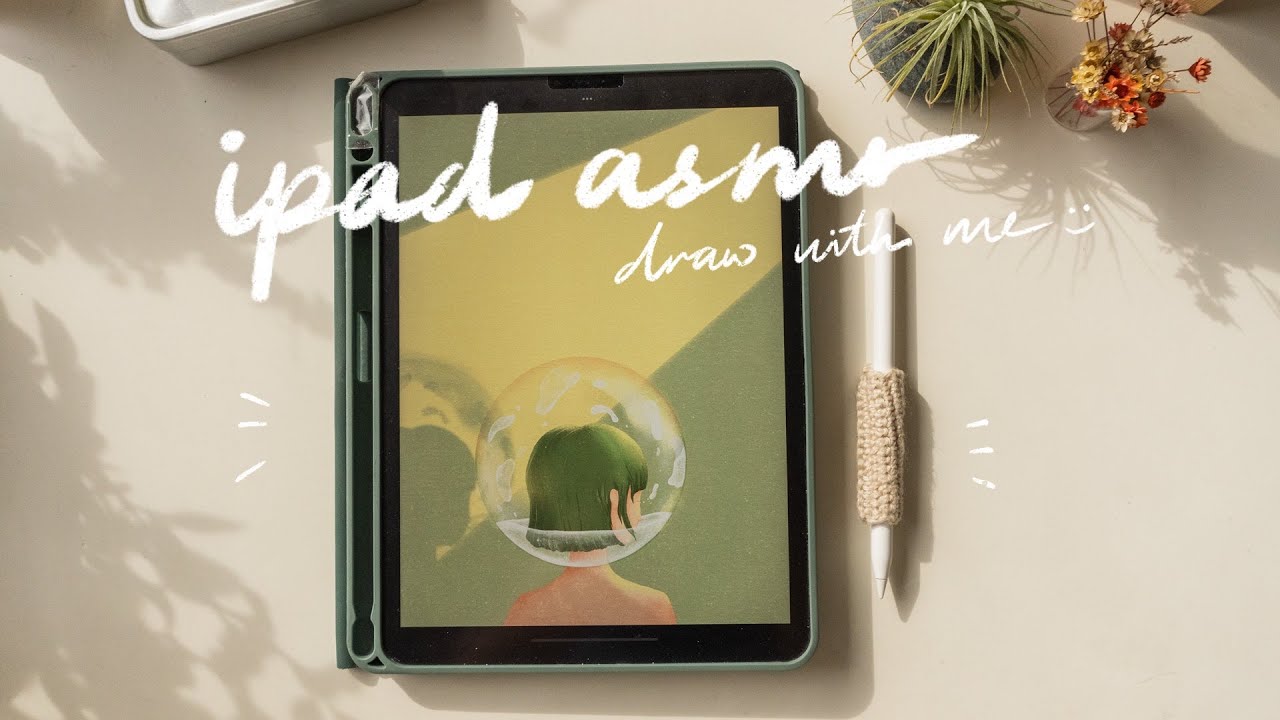 Draw With Me ASMR | ASMR IPAD DRAWING ✏️ Real Time Drawing No Music No Talking