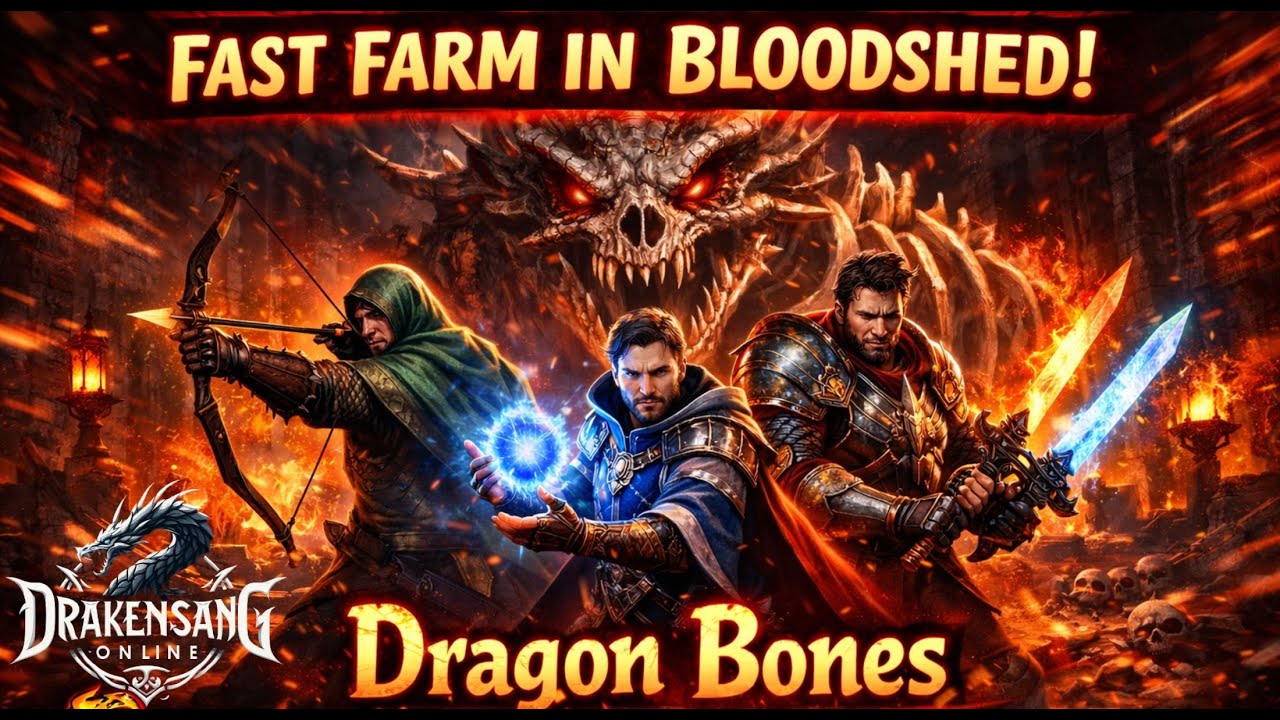 Drakensang Online – Быстрый фарм драконьих костей в Bloodshed! (Рейнджер + Маг + Воин) DSO