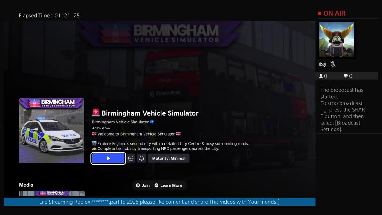 Live streaming Road blocks  to 2026 on ps4