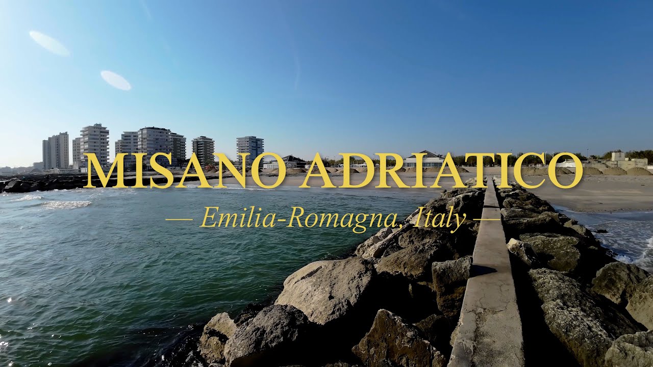 WALKING TOUR MISANO ADRIATICO, ITALY. PORTOVERDE SPIAGGA (BEACH) & HARBOR. SEAGULL & DUCKS CRAZYS.