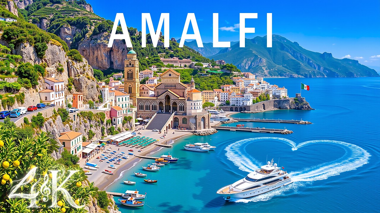 Amalfi Coast 4K 🇮🇹 | Positano, Capri & Stunning Mediterranean Coast | Deep House