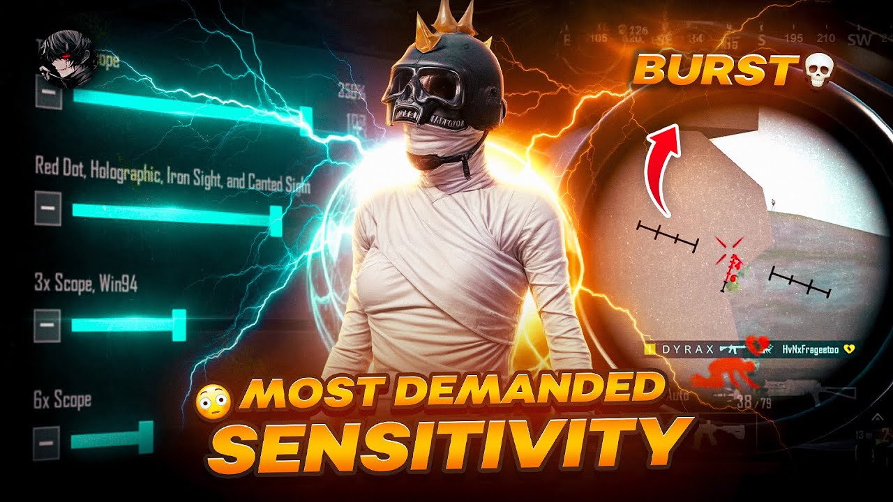 Destroy Enemies in 3 BULLETS ☠️📈 | Dyrax Playz Sensitivity Revealed 🔥 BGMI