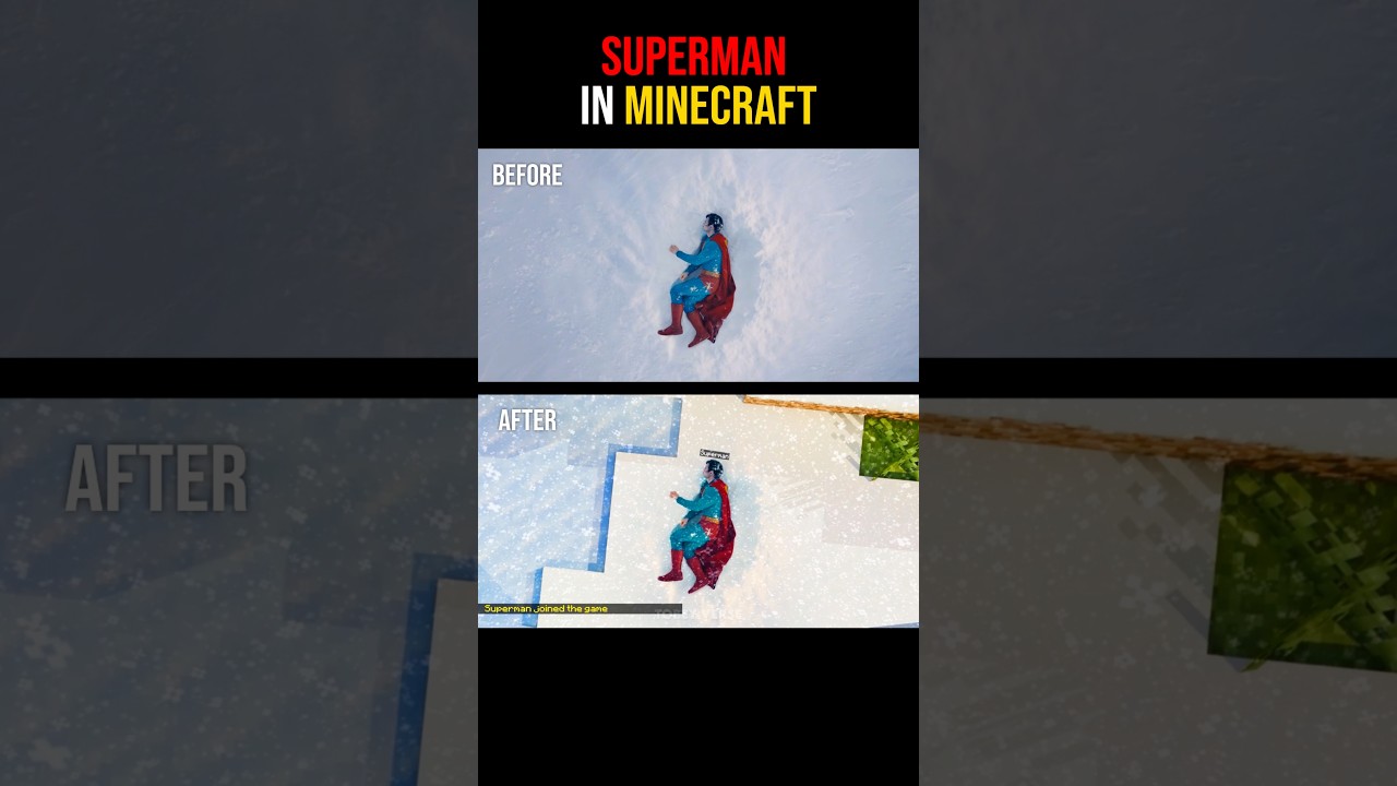 Superman but it’s Minecraft ❄️ 