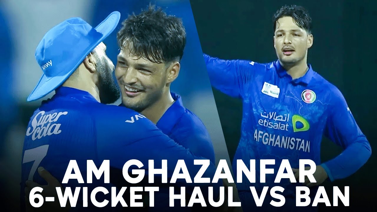 Career Best 6️⃣ - Wicket Haul From AM Ghazanfar Against Bangladesh | AFG vs BAN | 1st ODI 2024 | ACB