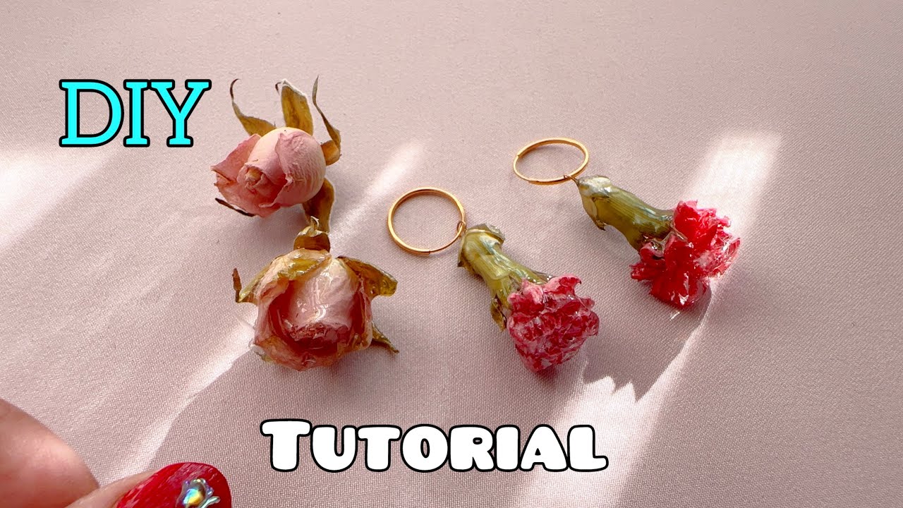 DIY Natural Flower Earrings with UV Resin: A Step-by-Step for beginners 🤩