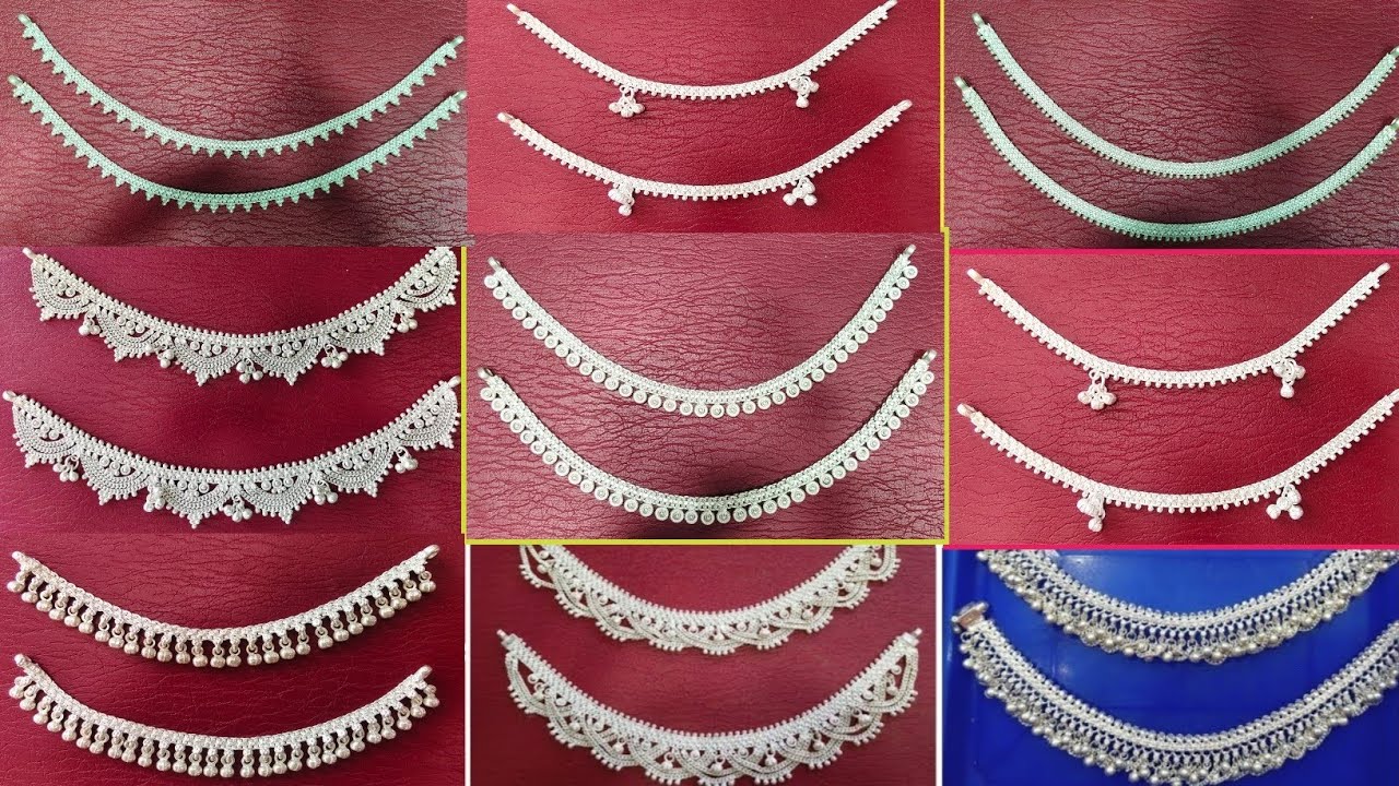 Latest daily wear silver anklet design collection | lightweight simple Payal design /payal ka design
