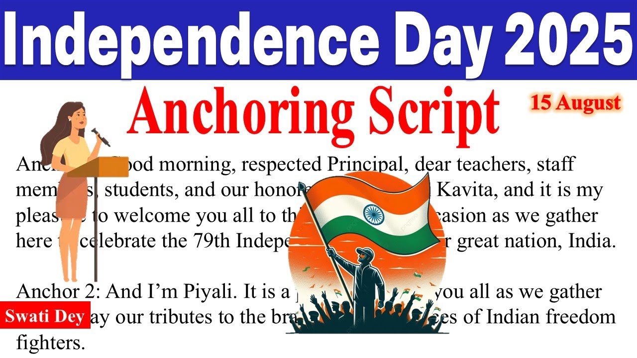 Independence Day 2025 ANCHORING SCRIPT | 15 August Anchoring | Anchoring script for Independence Day