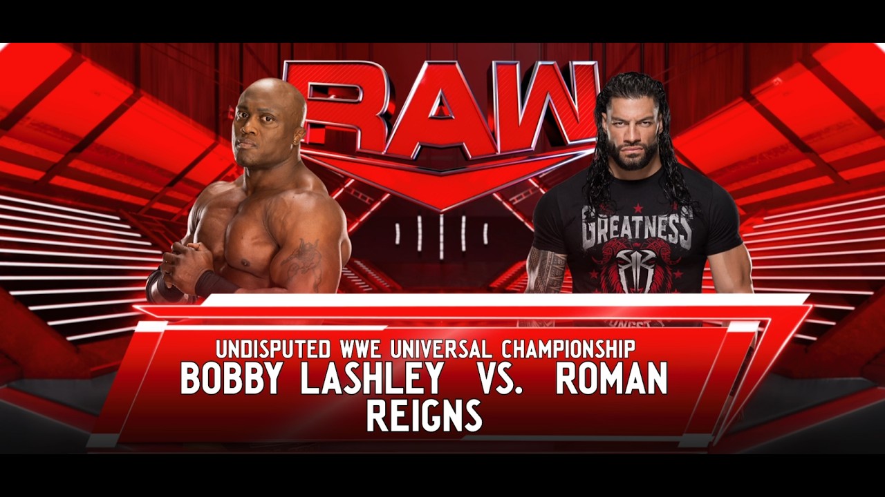 🔥 ROMAN REIGNS vs BOBBY LASHLEY | RAW WWE Universal Championship Showdown | WWE2K PS5 Gameplay 🔥#wwe