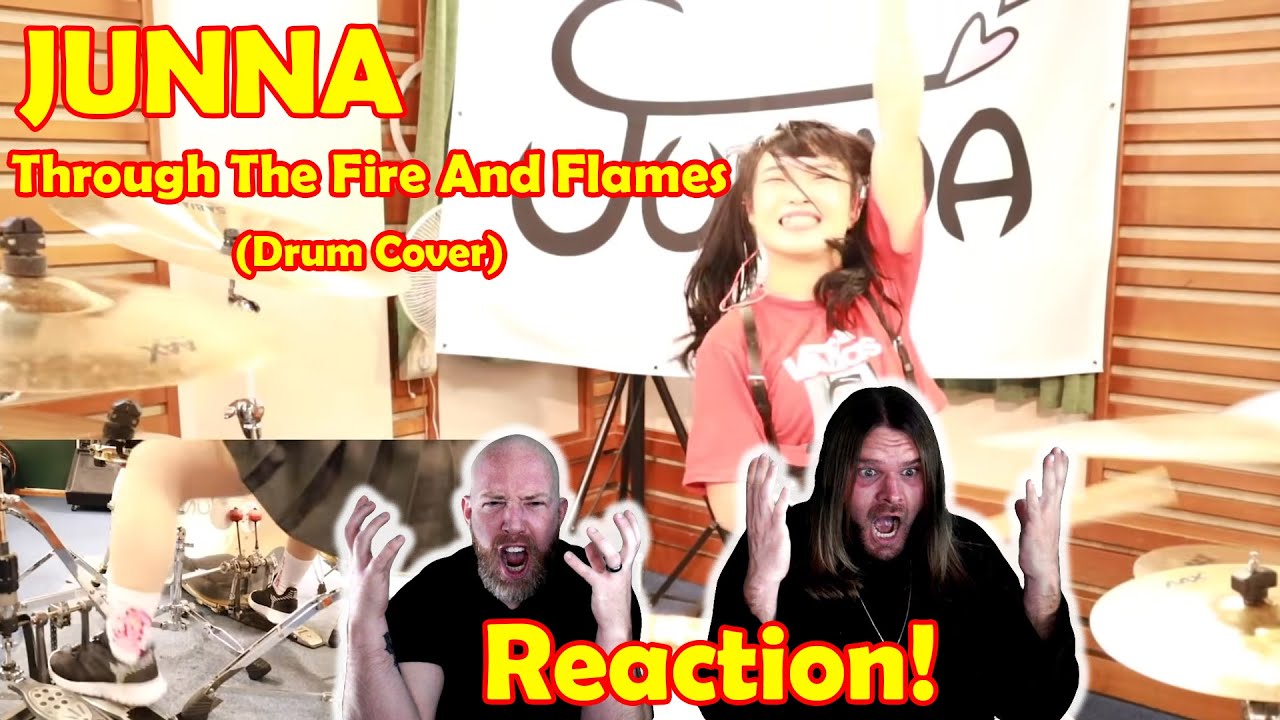 Реакция музыкантов на прослушивание 【JUNNA】Through The Fire And Flames / DragonForce — Drum Cover