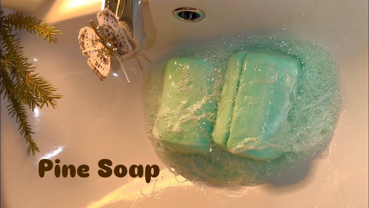 ASMR soaked soap 🌲PINE SOAP🌲 Размокшее хвойное мыло