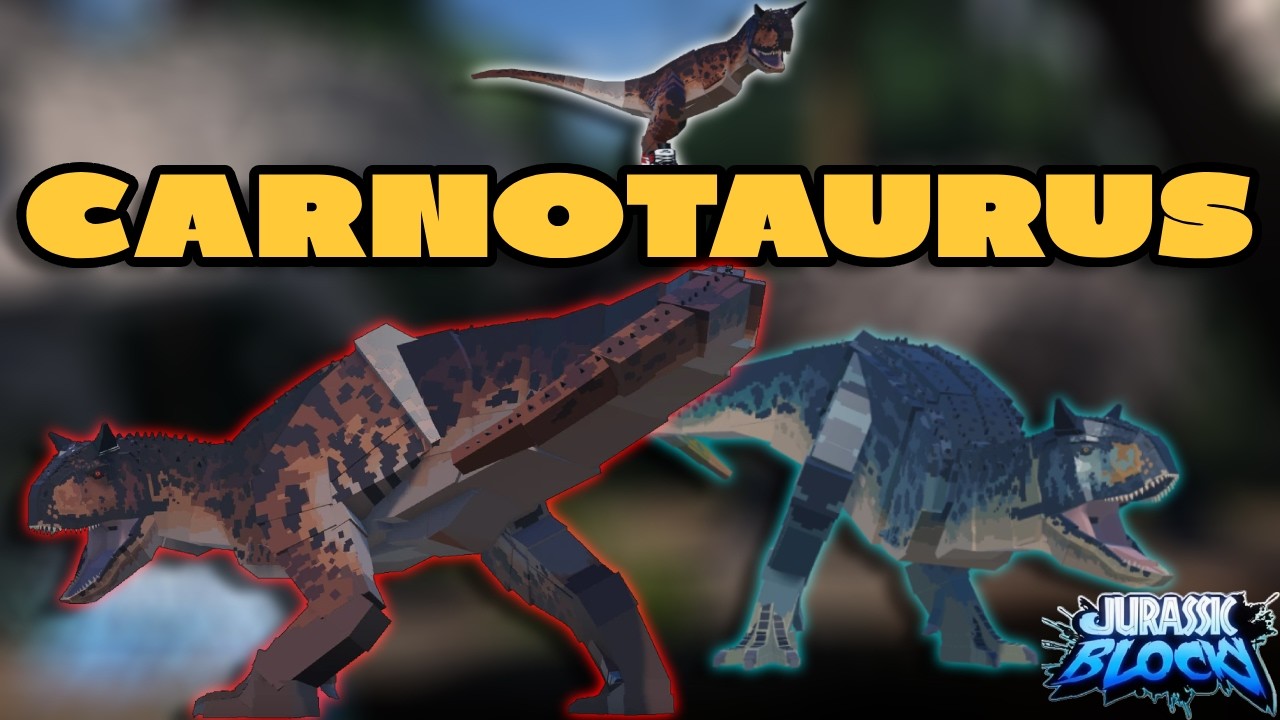 IS CARNOTAURUS GOOD? CARNOTAURUS FIGHTS OTHER DINOSAURS - JURASSIC BLOCKY PVP