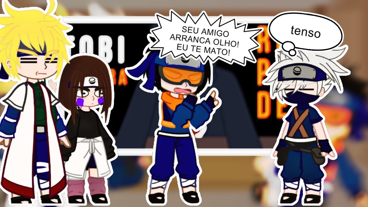 Time Minato reagindo à RESPONDENDO COMENTÁRIOS TOBI-Gacha Club React/Voice makers 2/2(KAKASHI,OBITO)