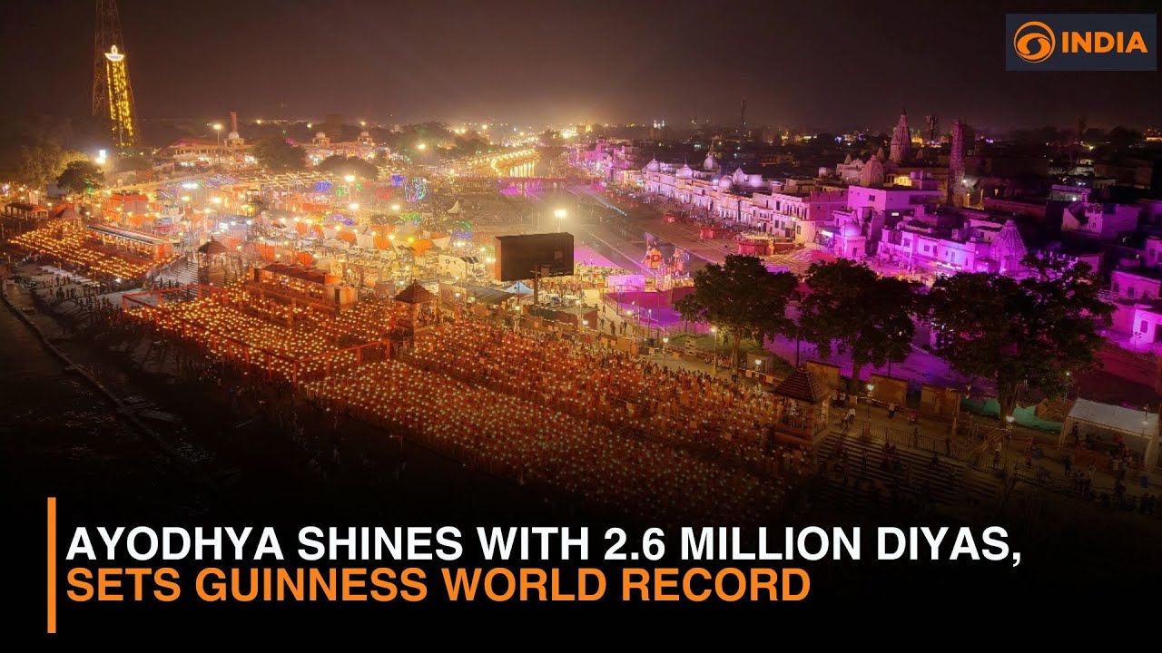 Ayodhya Shines with 2.6 Million Diyas, Sets Guinness World Record | DD India