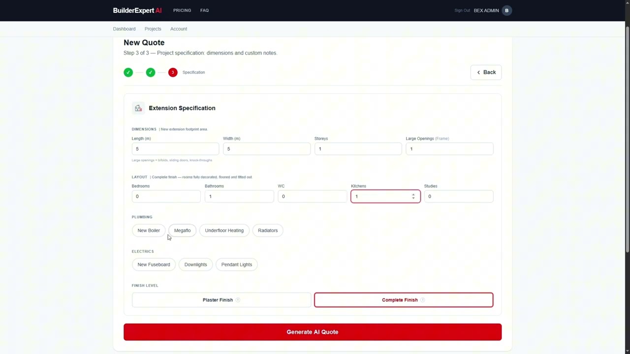 Create Detailed Construction Quotes in Minutes with AI | BuilderExpert AI