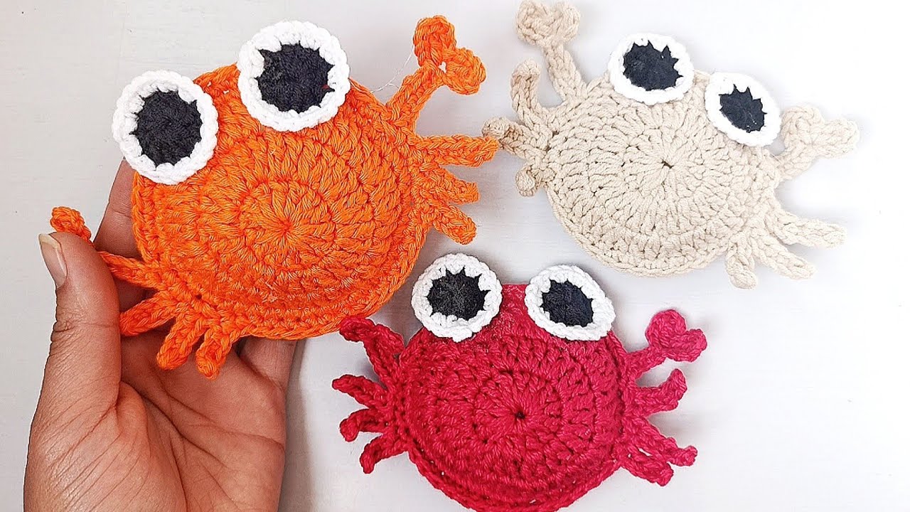 Como fazer caranguejo de crochê 🧶 fácil e rápido 