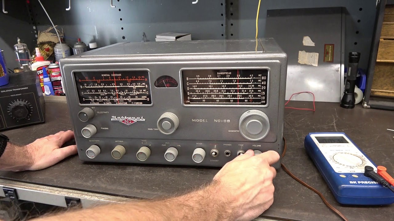 How to improve safety Shock hazard National NC-98 Ham receiver and add standby switching
