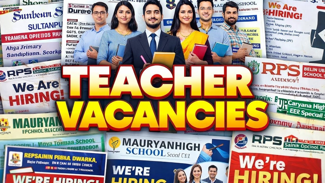Teaching Jobs 2026 | Multiple School Vacancies | Walk-In Interview #niyuktianalysis 
