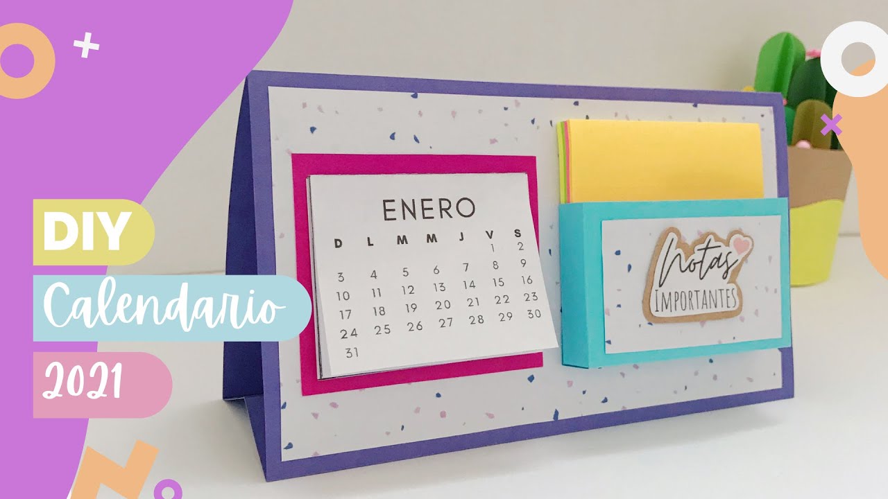 DIY- PAPER CALENDAR// CALENDARIO DE ESCRITORIO 2021🗓 Hecho a mano🙌🏼✨