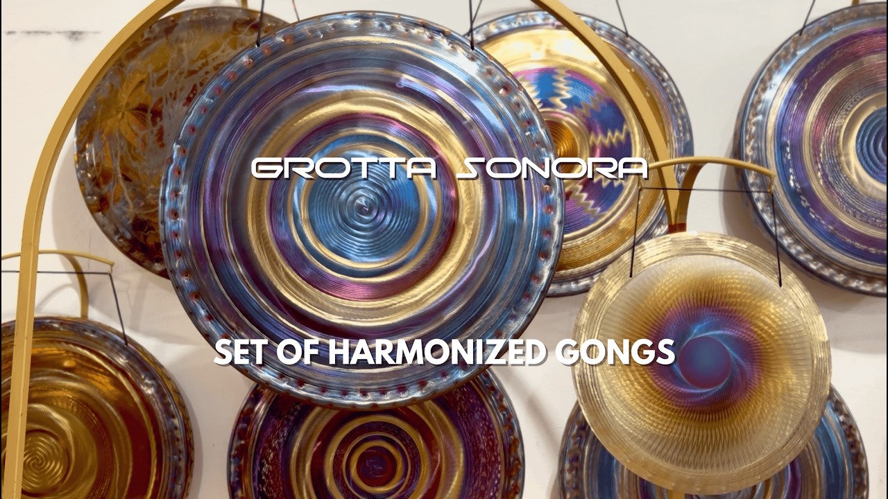 Grotta Sonora - Set of two harmonized gongs in D +43 c
