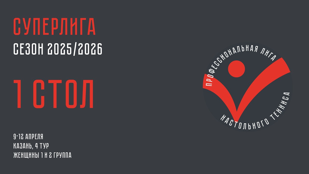 Чемпионат ПЛНТ 25/26. Суперлига. Женщины. 4 тур. 1 стол. 3 день