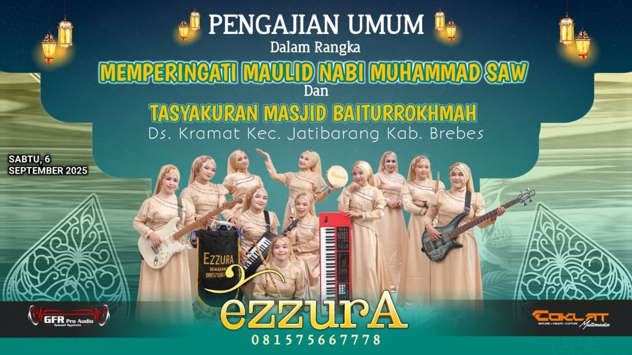 LIVE! QASIDAH EZZURA MEMPERINGATI MAULID NABI MUHAMMAD SAW & TASYAKURAN MASJID | KRAMAT BREBES