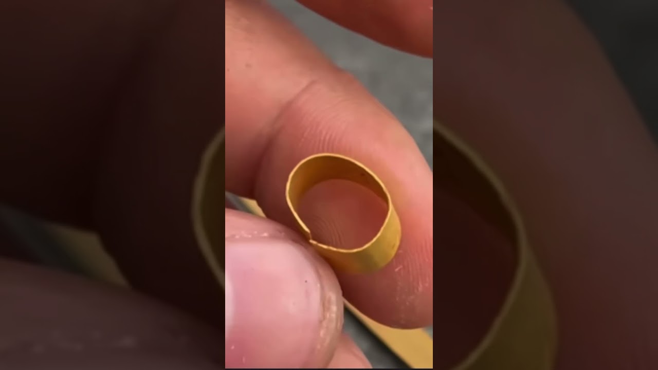 Gold ring 💍 making with ruby stone