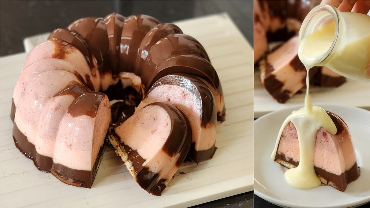 Puding terenak yang pernah saya buat. Choco Strawberry Cheese Pudding. Wajib coba