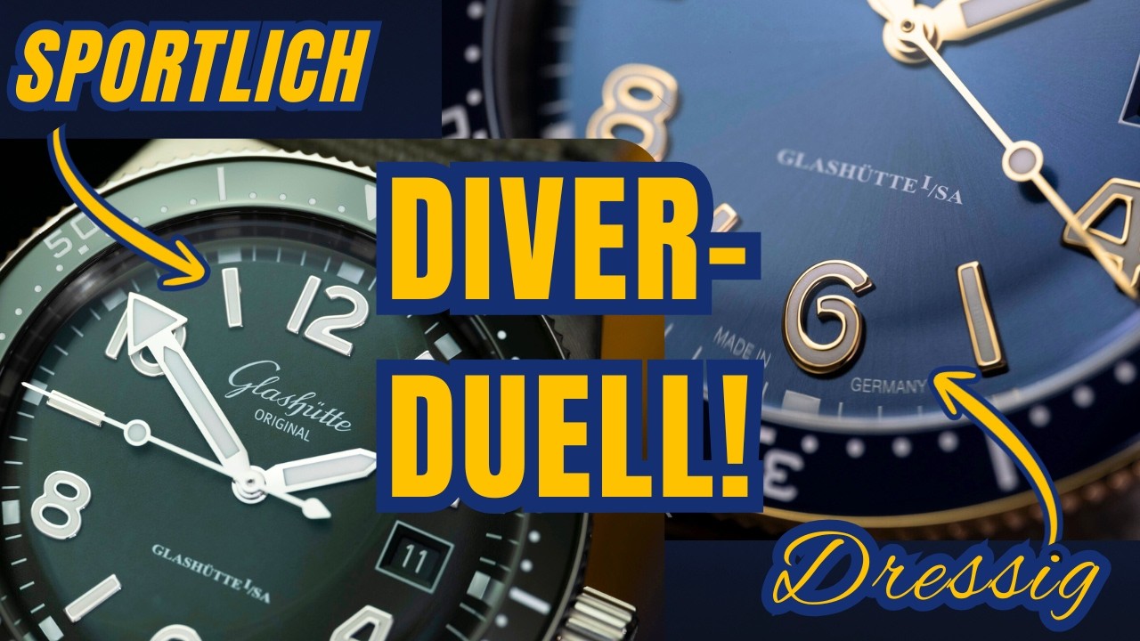 GLASHÜTTE ORIGINAL SeaQ-Duell: Schlank oder stattlich? Goldjunge oder Stahl-Typ?