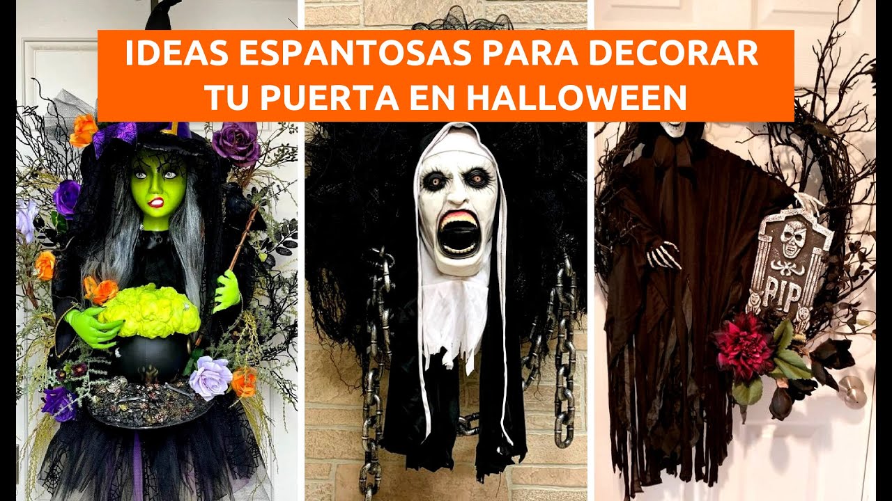 IDEAS ESPANTOSAS PARA DECORAR TU PUERTA EN HALLOWEEN