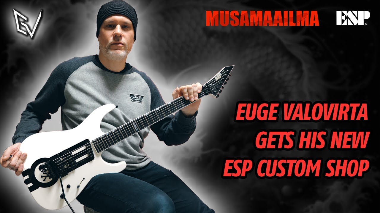 Euge Valovirta’s NEW ESP Custom Shop Signature Guitar – First Look