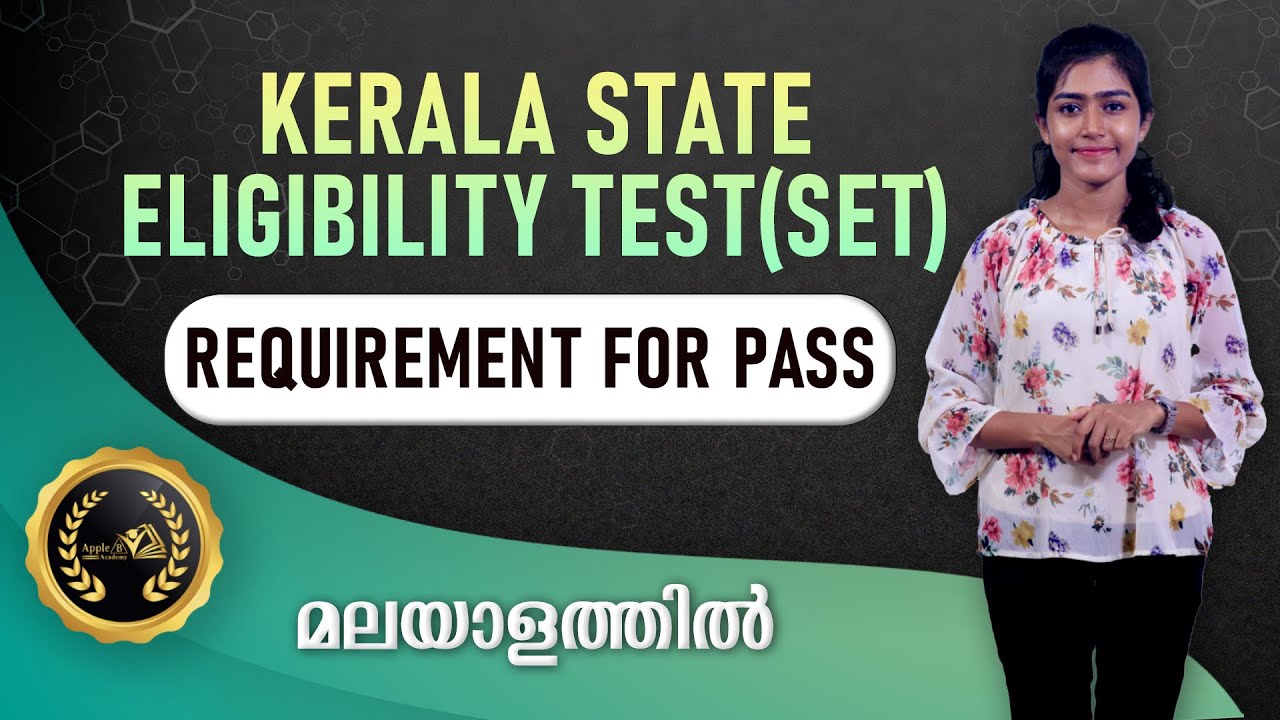Kerala State Eligibility Test (SET) | Requirement for Pass | Online Coaching | Apple B Academy