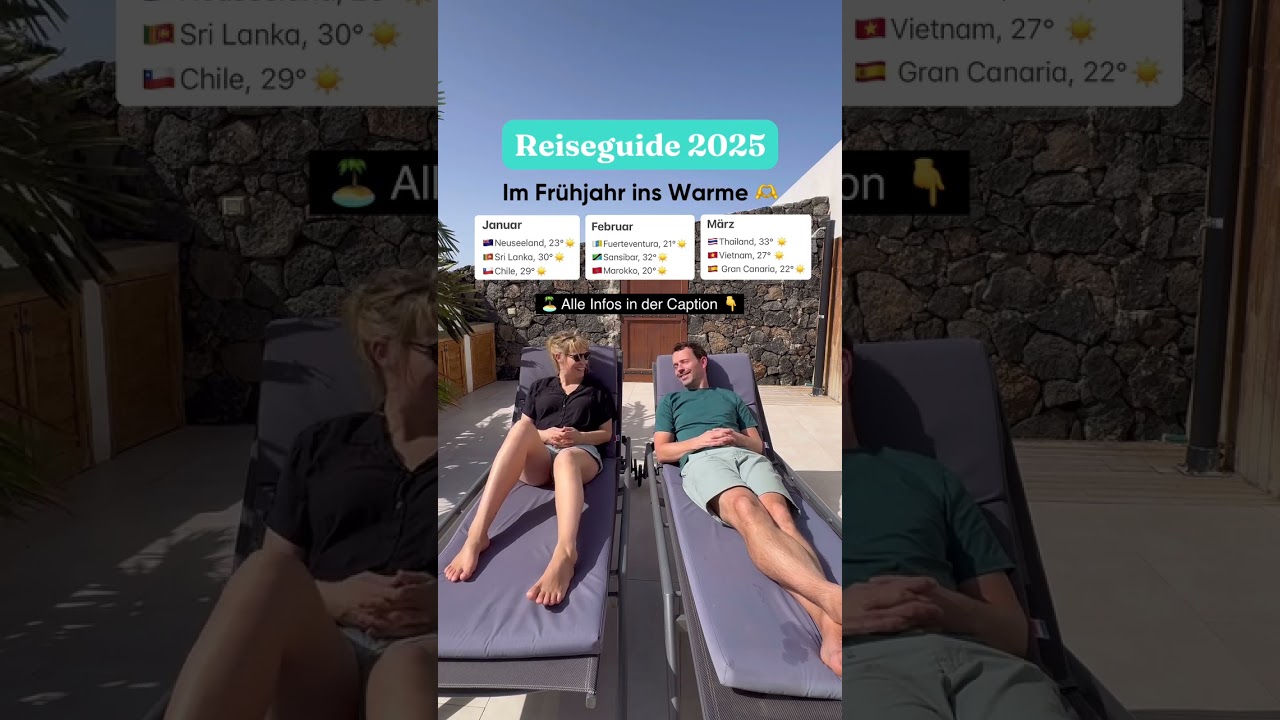 Reiseguide 2025: Im kalten Winter ins Warme - Unsere TOP Reiseziele