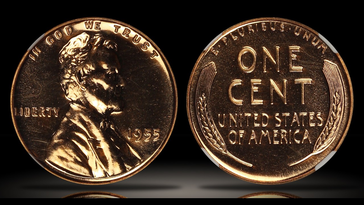 1955 Proof Lincoln Wheat Cent NGC PF68RD High Grade Red Proof Wheatie